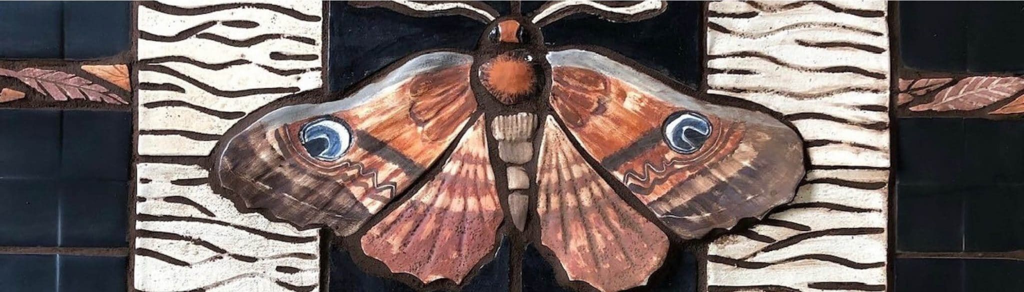 Artwork moon moth tiles
