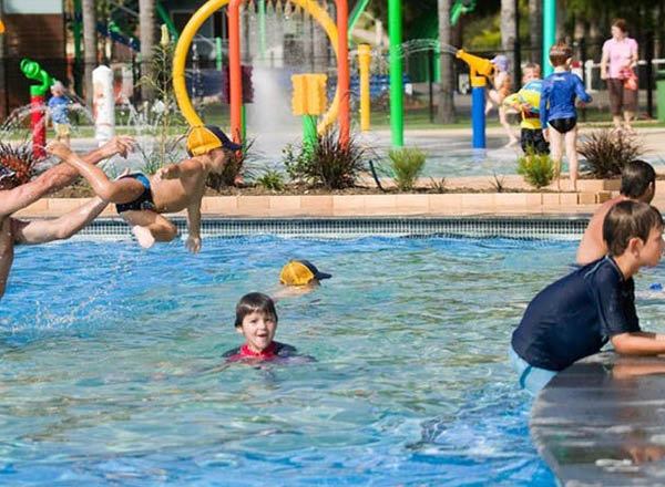 Children playing in the BIG4 Nelligen Holiday Park resort pool